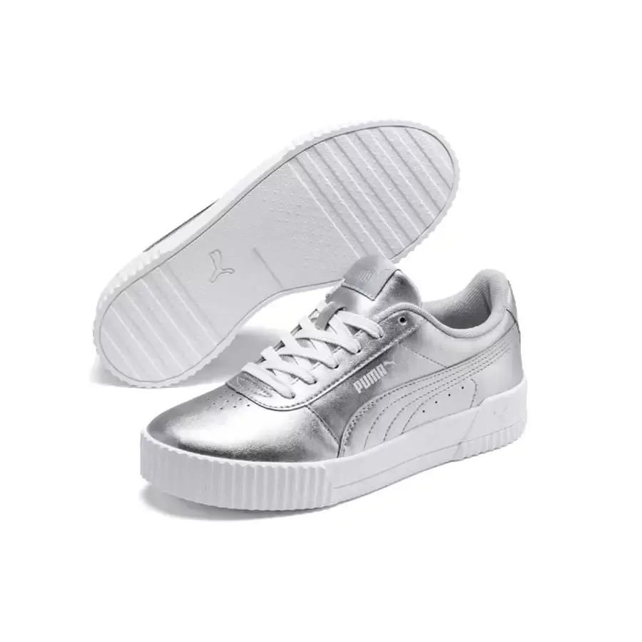 Imagen 3 de 5 de Zapatillas Puma Carina Metallic Adp-PLATA/BLANCO