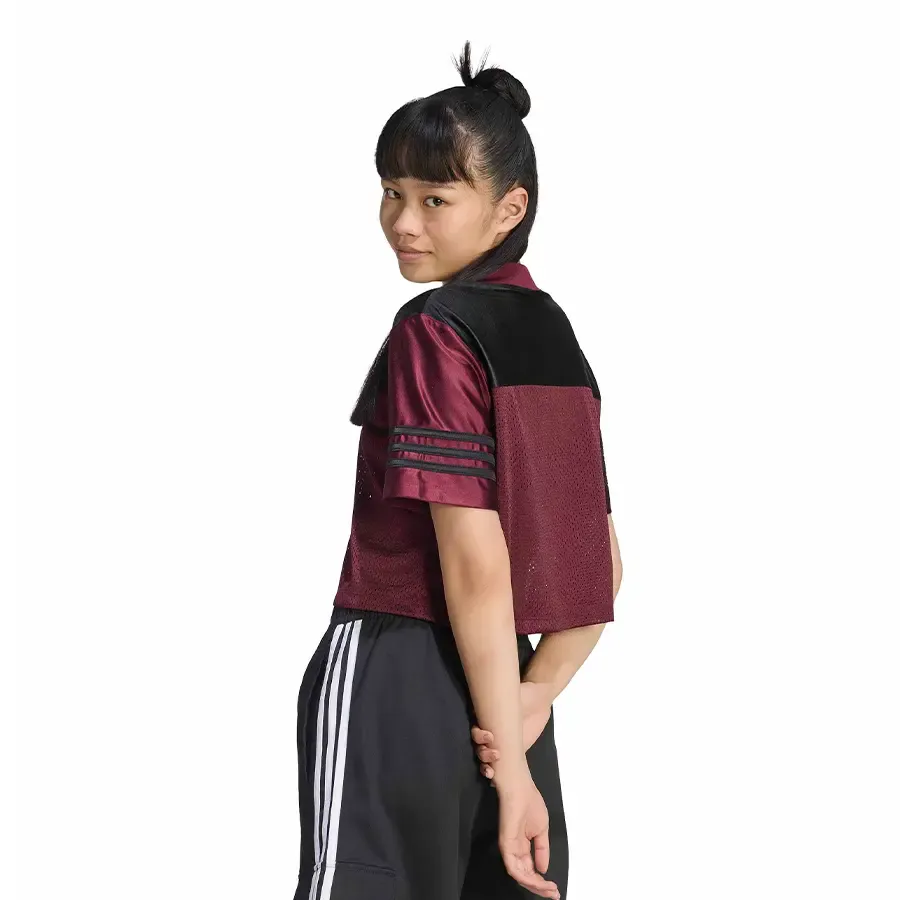 Imagen 1 de 5 de Camiseta adidas originals Crop Jersey-BORDO/NEGRO