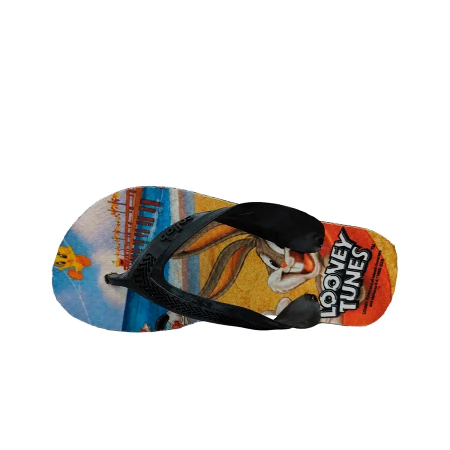 Imagen 1 de 4 de Ojotas Collab Looney Tunes Kids 23-NEGRO/ESTAMPADO