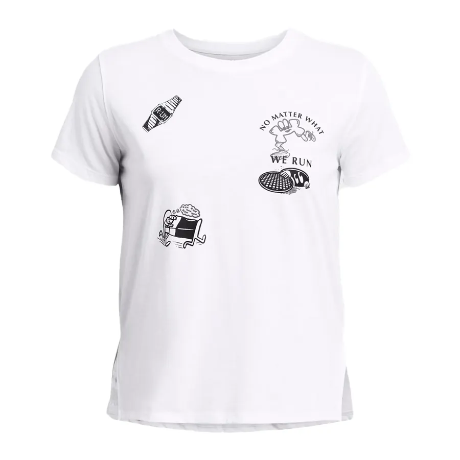 Imagen 2 de 4 de Remera Under Armour Run-BLANCO/NEGRO