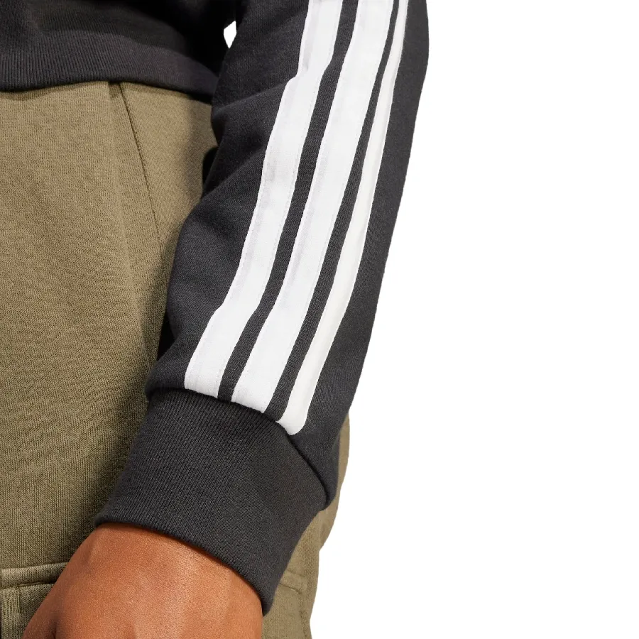 Imagen 3 de 4 de Campera adidas Essentials French Terry 3 Tiras-NEGRO