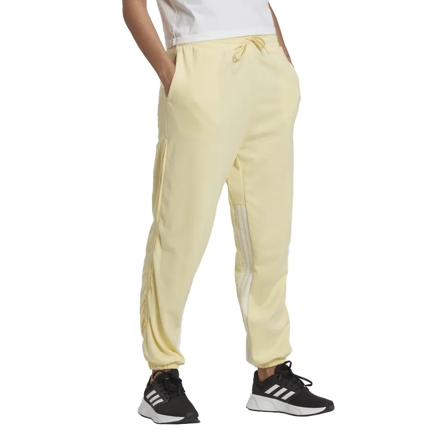 Imagen 1 de 5 de Pantalón adidas Hyperglam 3 Tiras Holgado-AMARILLO PASTEL/BLANCO