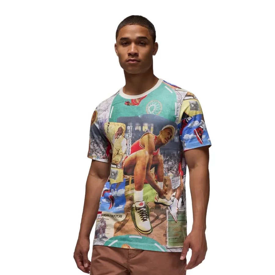 Imagen 0 de 4 de Remera Nike Camiseta Jordan Flight Essential Crew-MULTICOLOR