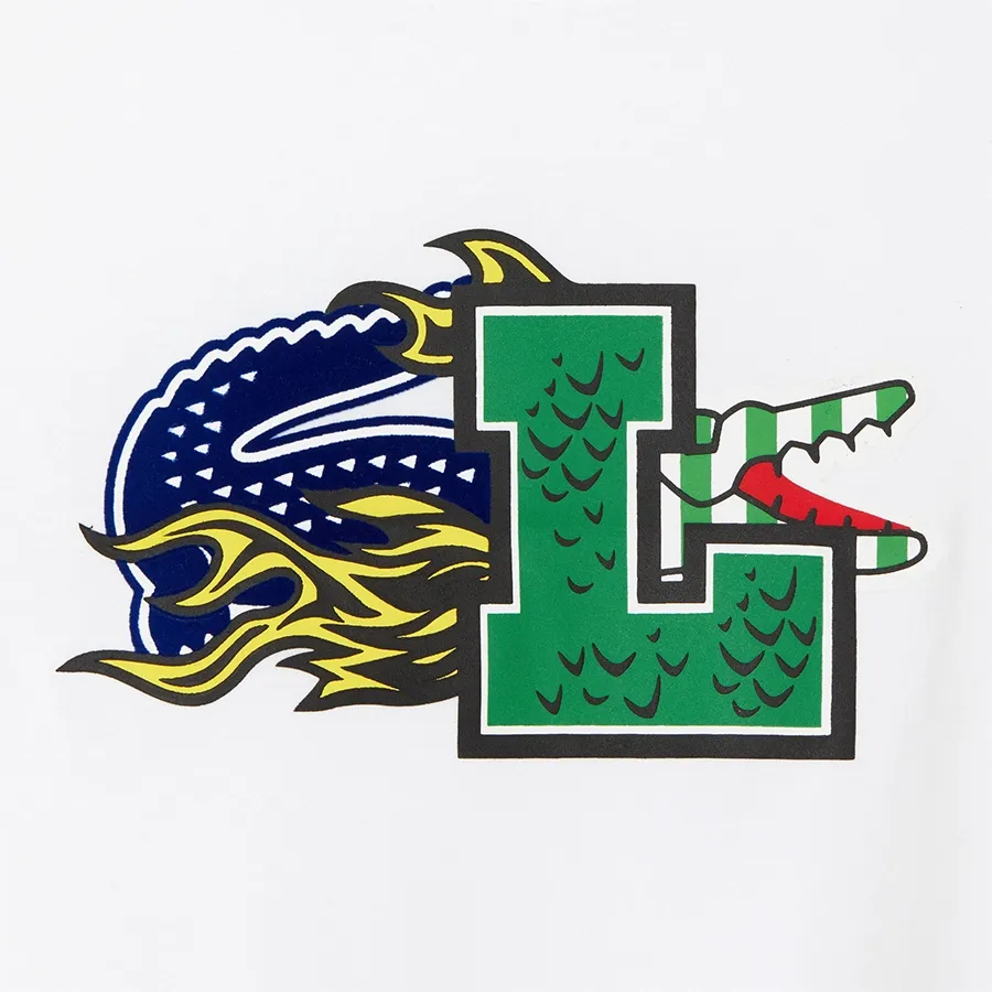 Imagen 3 de 5 de Remera Lacoste Holiday Oversized-BLANCO