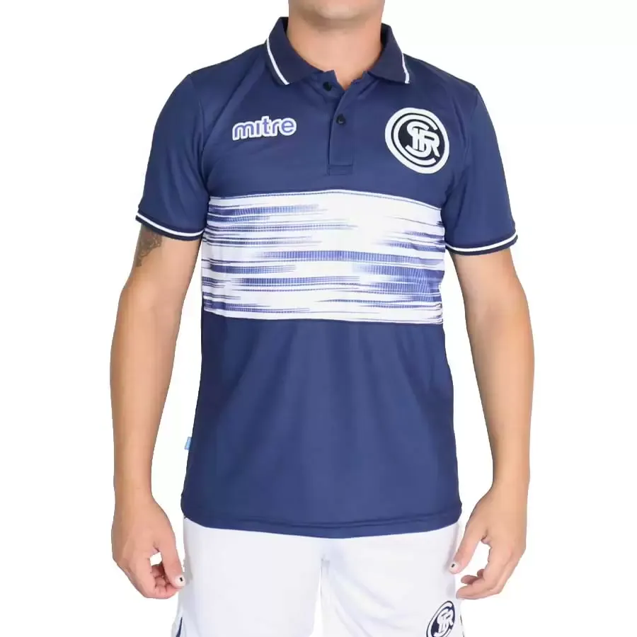Imagen 0 de 3 de Remera Mitre Chomba Independiente Rivadavia Polo Newton-AZUL