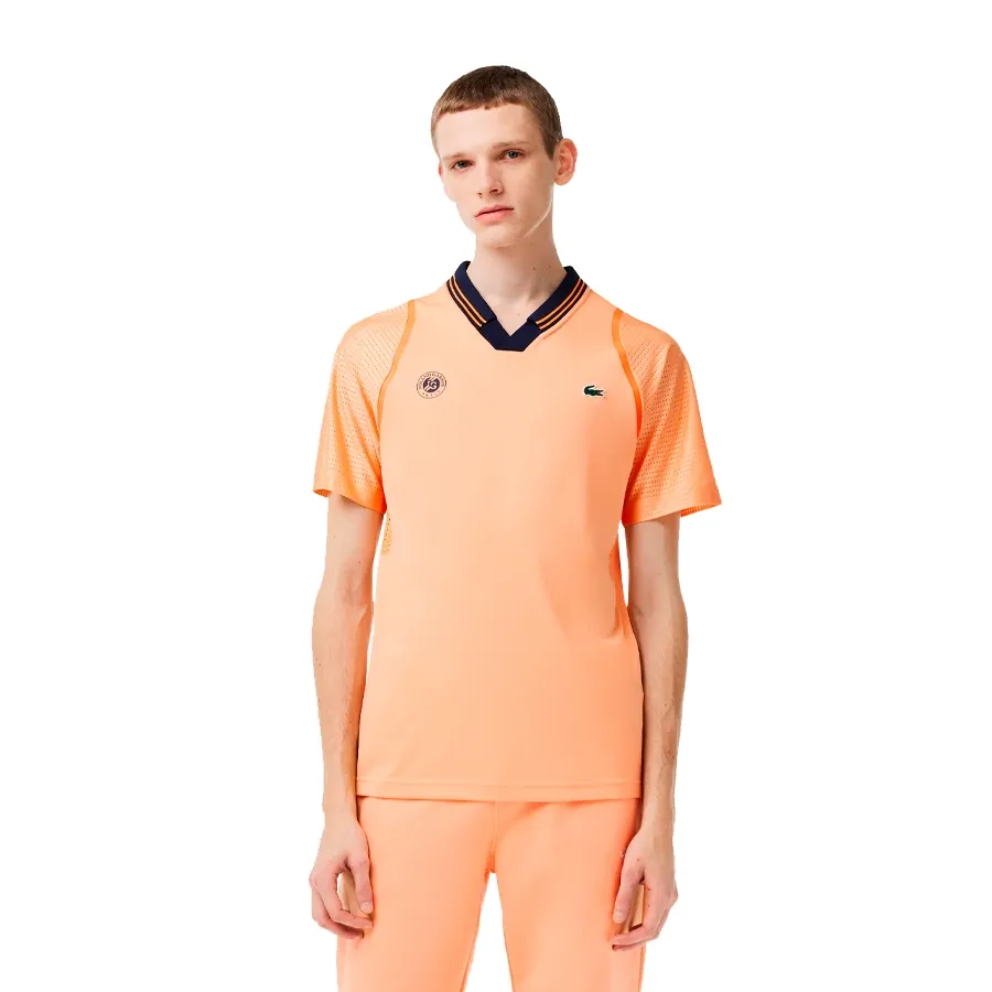 Imagen 1 de 6 de Remera Lacoste Roland Garros-NARANJA/MARINO