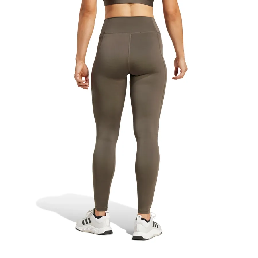 Imagen 1 de 5 de Calza Larga adidas Train Essentials Logo-VERDE OLIVA/BLANCO