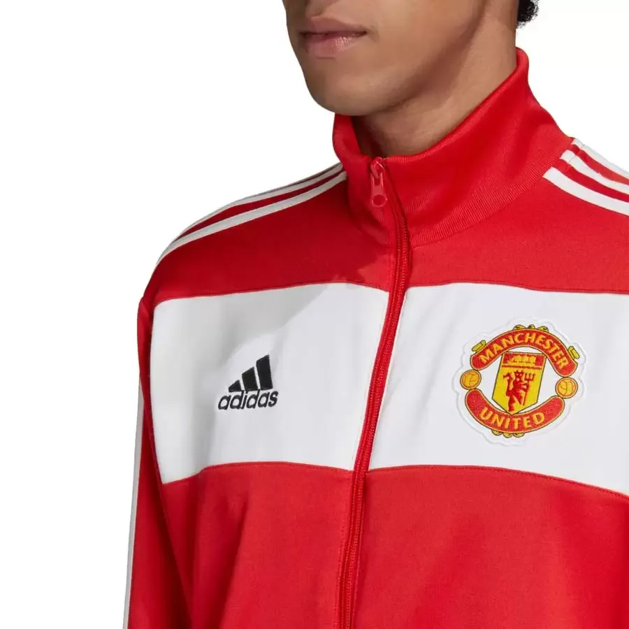 Imagen 3 de 5 de Campera adidas 3 Stripes Manchester United-ROJO/BLANCO
