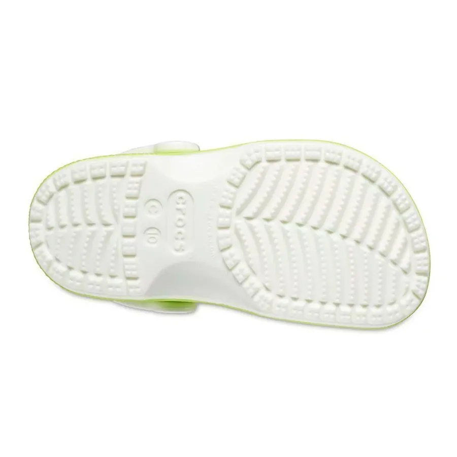 Imagen 3 de 4 de Ojotas Crocs Classic Glow In The Dark-LIMA/BLANCO