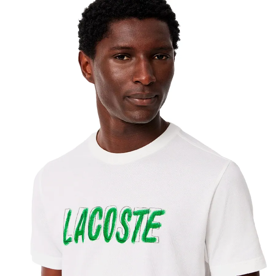 Imagen 3 de 6 de Remera Lacoste -BLANCO/VERDE