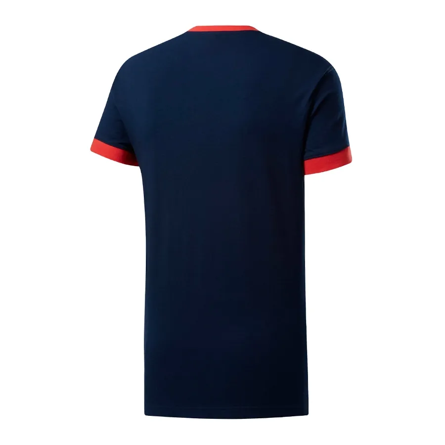 Imagen 1 de 5 de Remera Reebok Classics Ringer-AZUL/NARANJA/BLANCO
