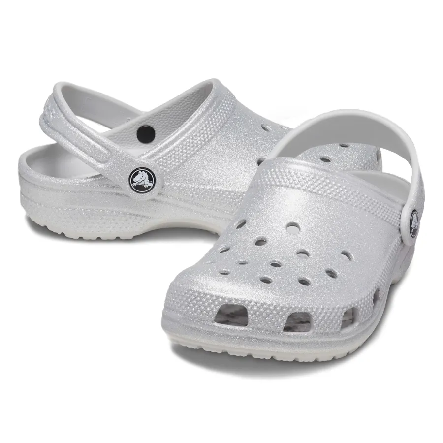 Imagen 2 de 4 de Ojotas Crocs Classic Glitter Clog-GRIS