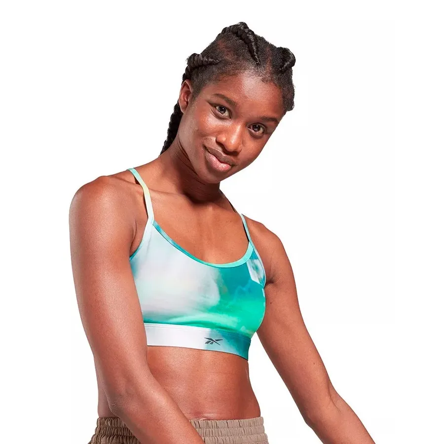 Imagen 2 de 5 de Top Reebok Lux Skinny-AQUA/BLANCO