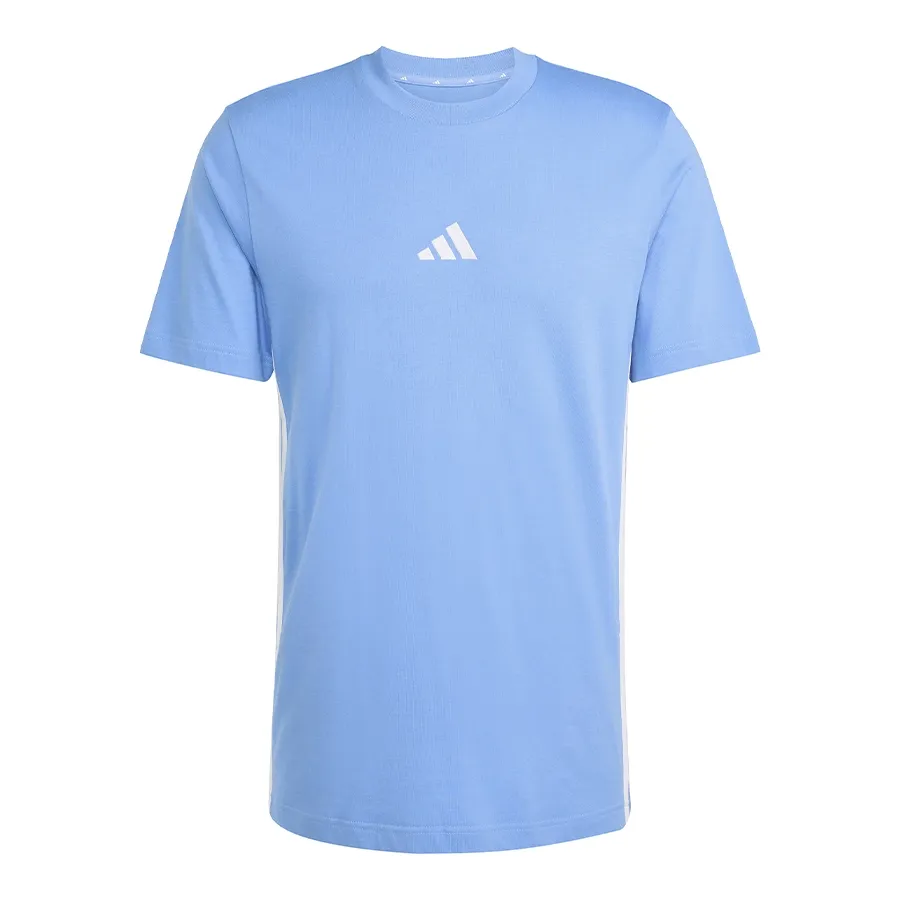 Imagen 1 de 5 de Remera adidas Essentials Single Jersey 3 Stripes-CELESTE
