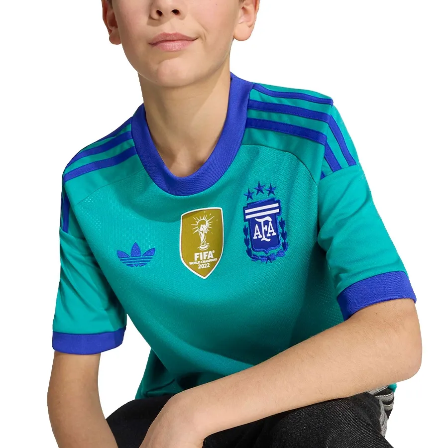 Imagen 4 de 6 de Camiseta adidas originals Alternativa Arquero Seleccion Argentina AFA-TURQUESA/AZUL FRANCIA