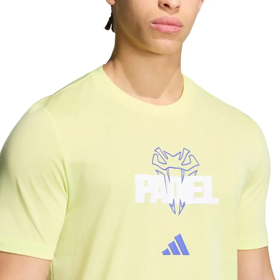 Imagen 3 de 5 de Remera adidas Pádel Graphic-PLATA/AMARILLO