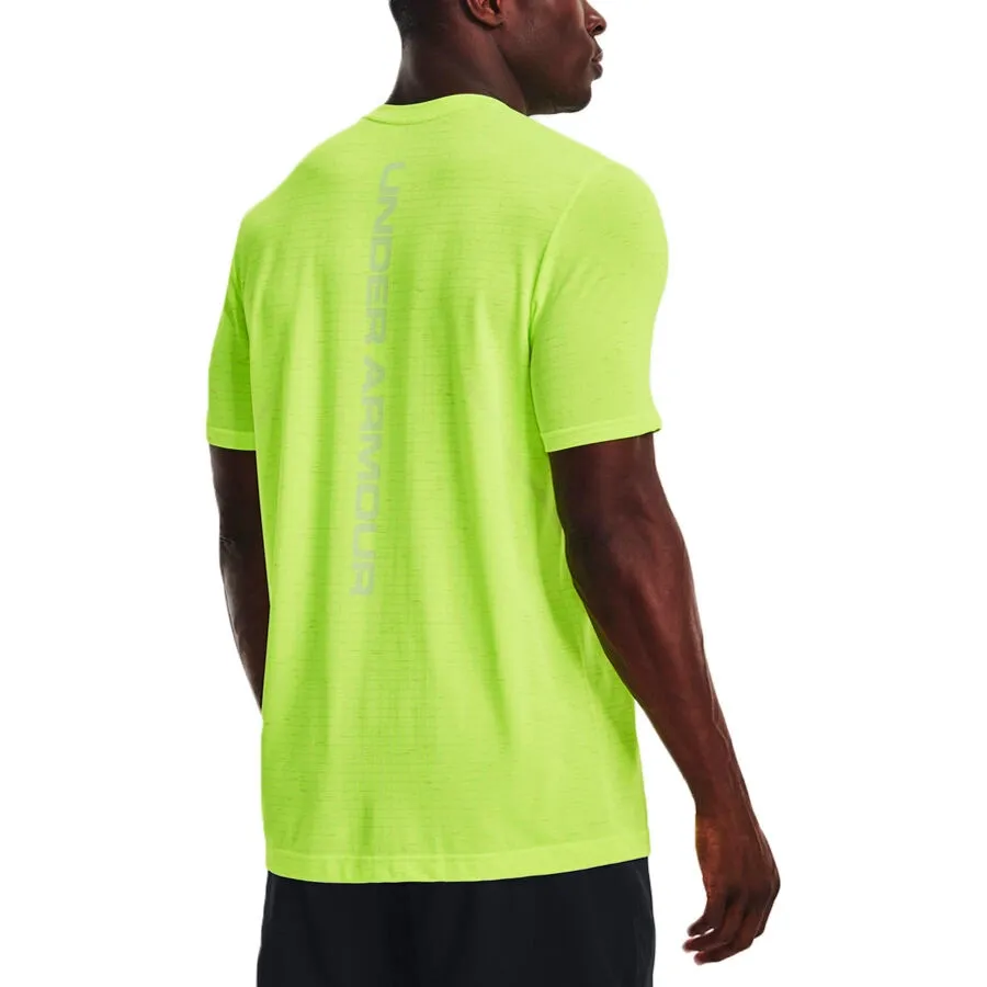 Imagen 3 de 6 de Remera Under Armour Seamless Grid-AMARILLO FLUOR