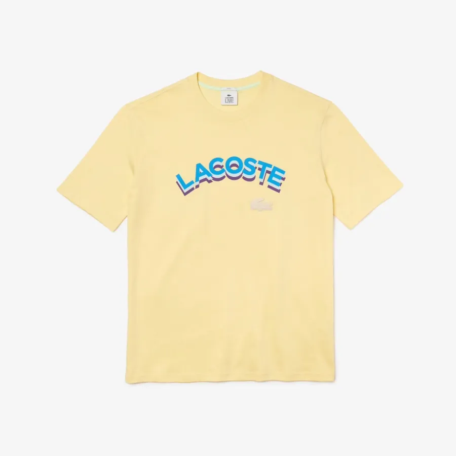 Imagen 3 de 4 de Remera Lacoste Loose Fit Live de Algodón-AMARILLO