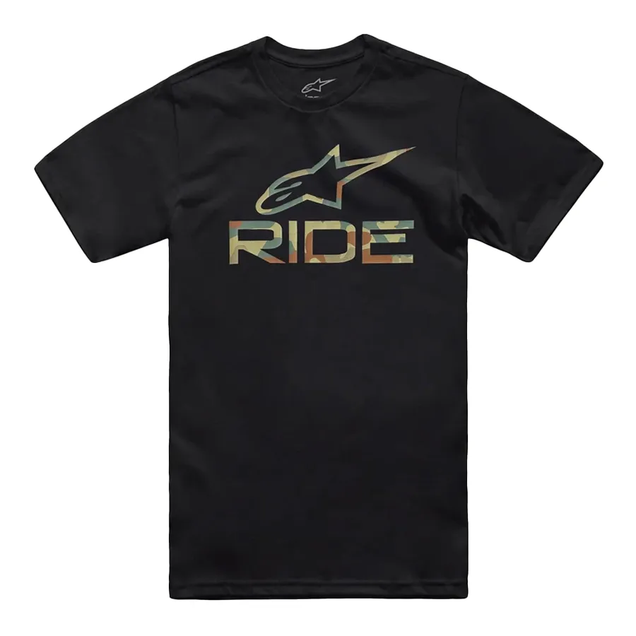 Imagen 2 de 5 de Remera Alpinestars Ride 4.0 Camo CSF-NEGRO/CAMUFLADO