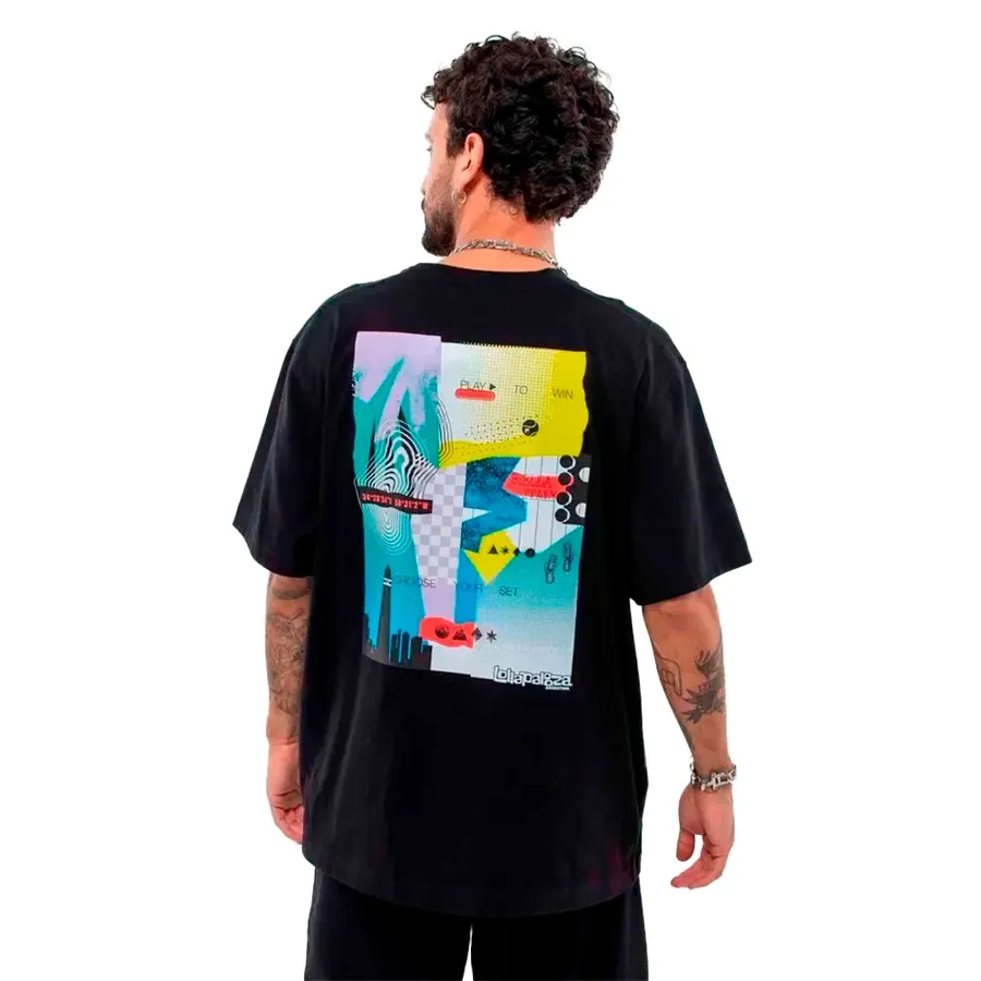 Imagen 2 de 5 de Remera Fila Lolla Back-NEGRO