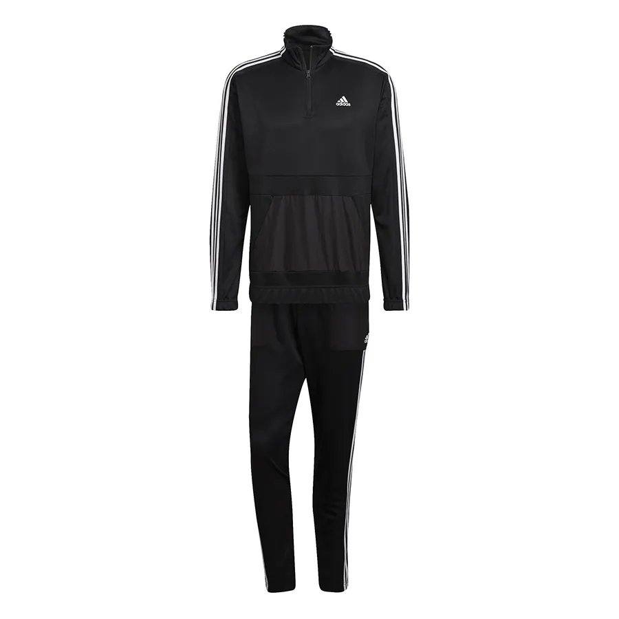 Imagen 0 de 8 de Conjunto adidas Aeroready Tricot Cierre Frontal Corto-NEGRO