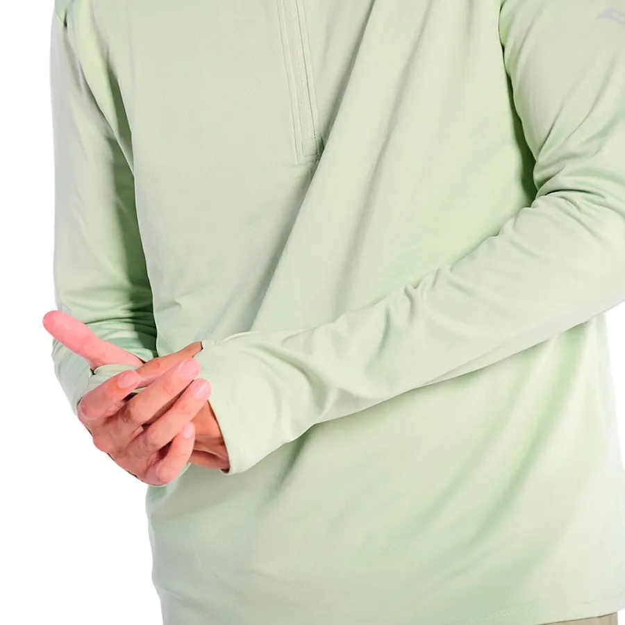 Imagen 2 de 5 de Campera Saucony Triumph Brushed 1/2 Zip-VERDE AGUA