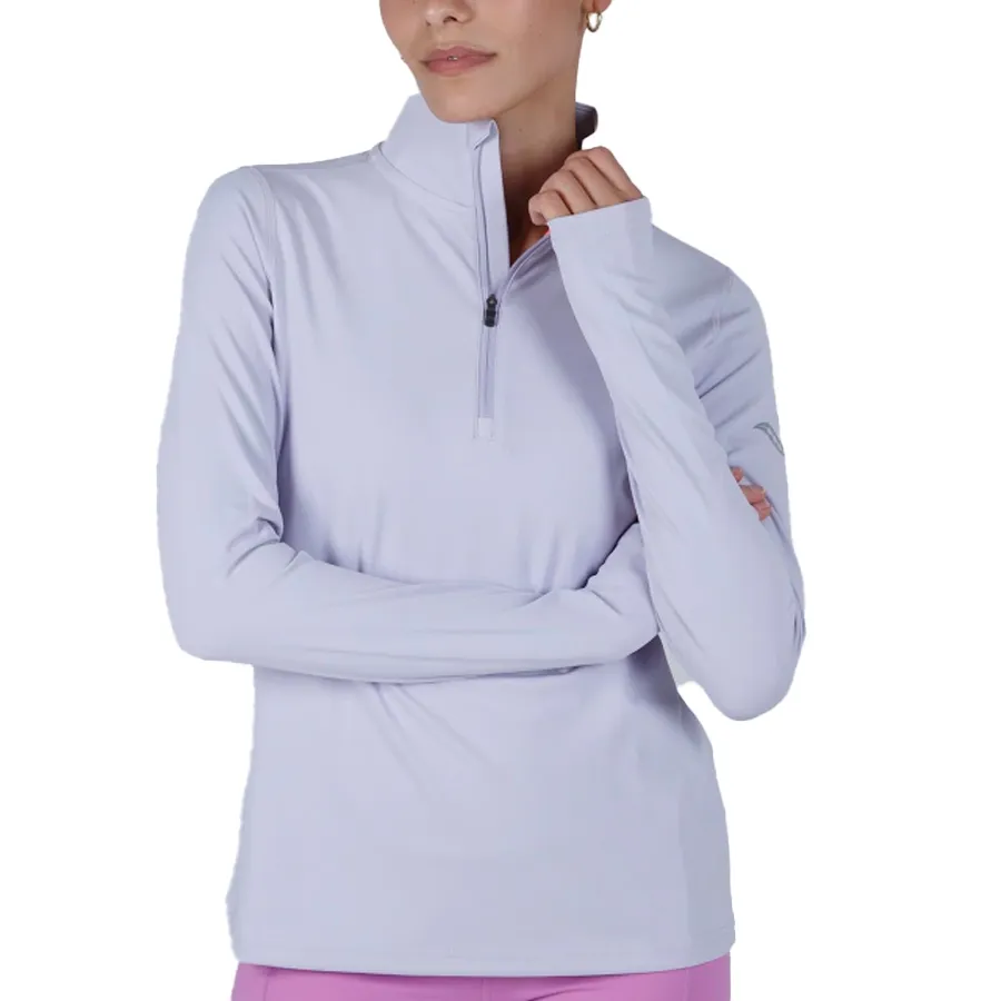 Imagen 1 de 5 de Buzo Saucony Solstice 1/4 Zip-LAVANDA