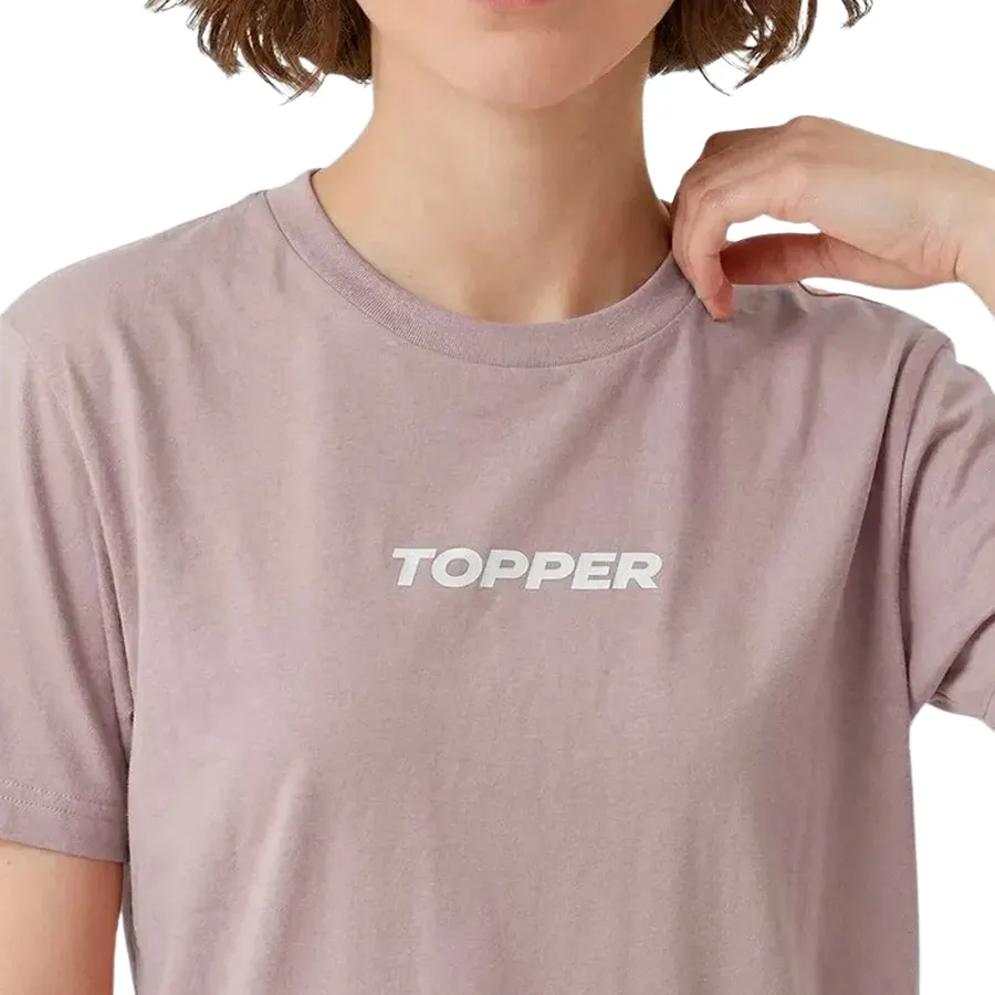 Imagen 2 de 3 de Remera Topper Gtw Mc Brand-ROSA/GRIS
