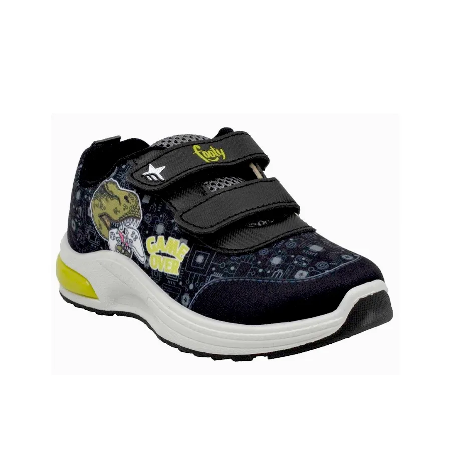 Imagen 1 de 5 de Zapatillas Footy Pop Dino C/Luz-NEGRO/VERDE/BLANCO