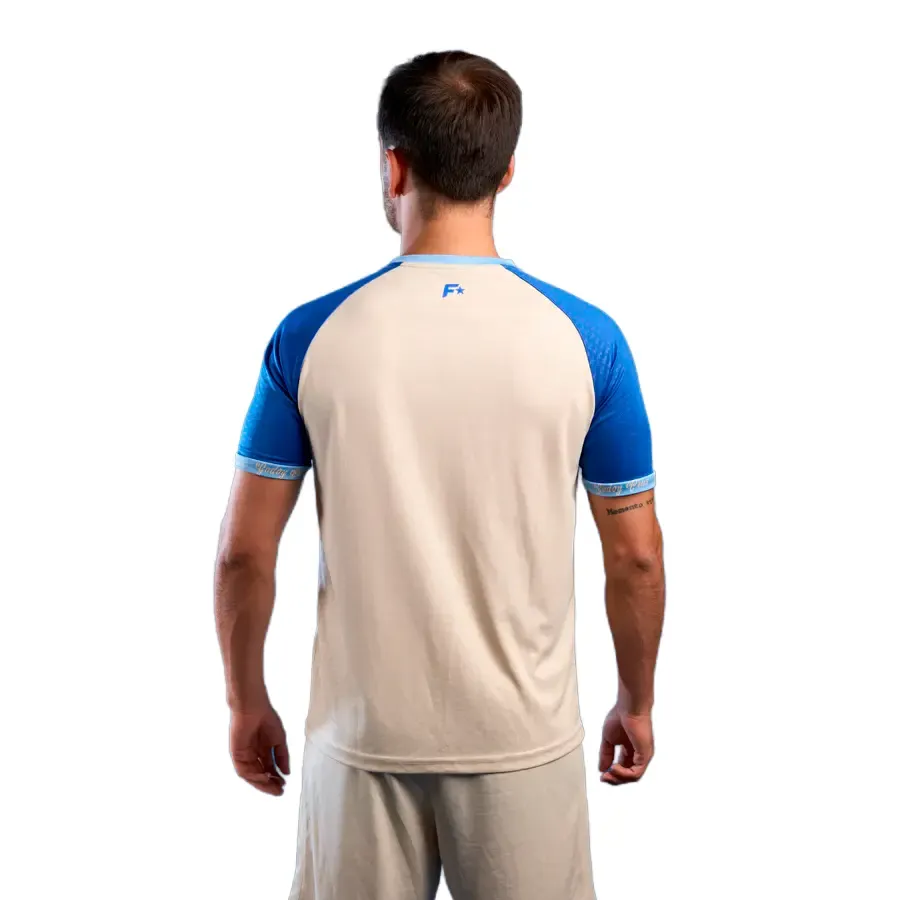 Imagen 2 de 4 de Camiseta Fiume Sport Godoy Cruz Alternativa 26-BEIGE/CELESTE