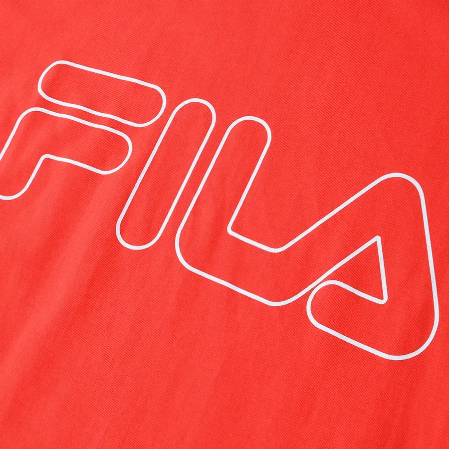 Imagen 4 de 5 de Remera Fila Letter Outline-ROJO/BLANCO
