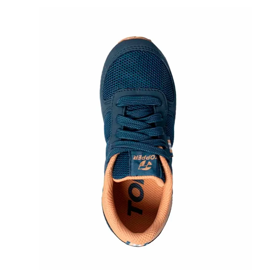 Imagen 3 de 5 de Zapatillas Topper T 350 Kids-AZUL/BEIGE