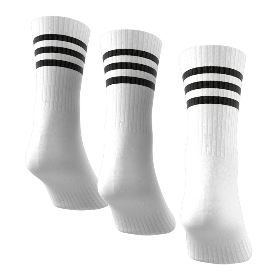 Imagen 4 de 5 de Medias adidas 3 Tiras Pack x3-BLANCO/NEGRO