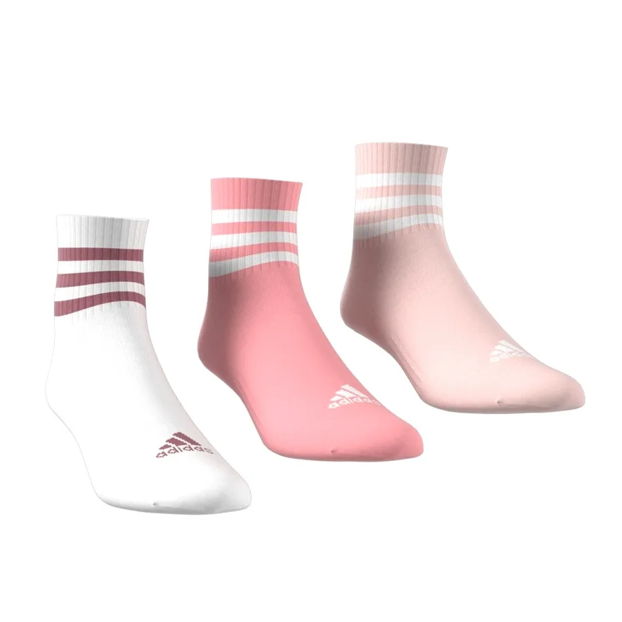 Imagen 1 de 3 de Medias adidas Acolchadas Sportwear-BLANCO/ROSA/NUDE