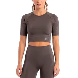 Top Kamp Crop Manga Corta Seamless