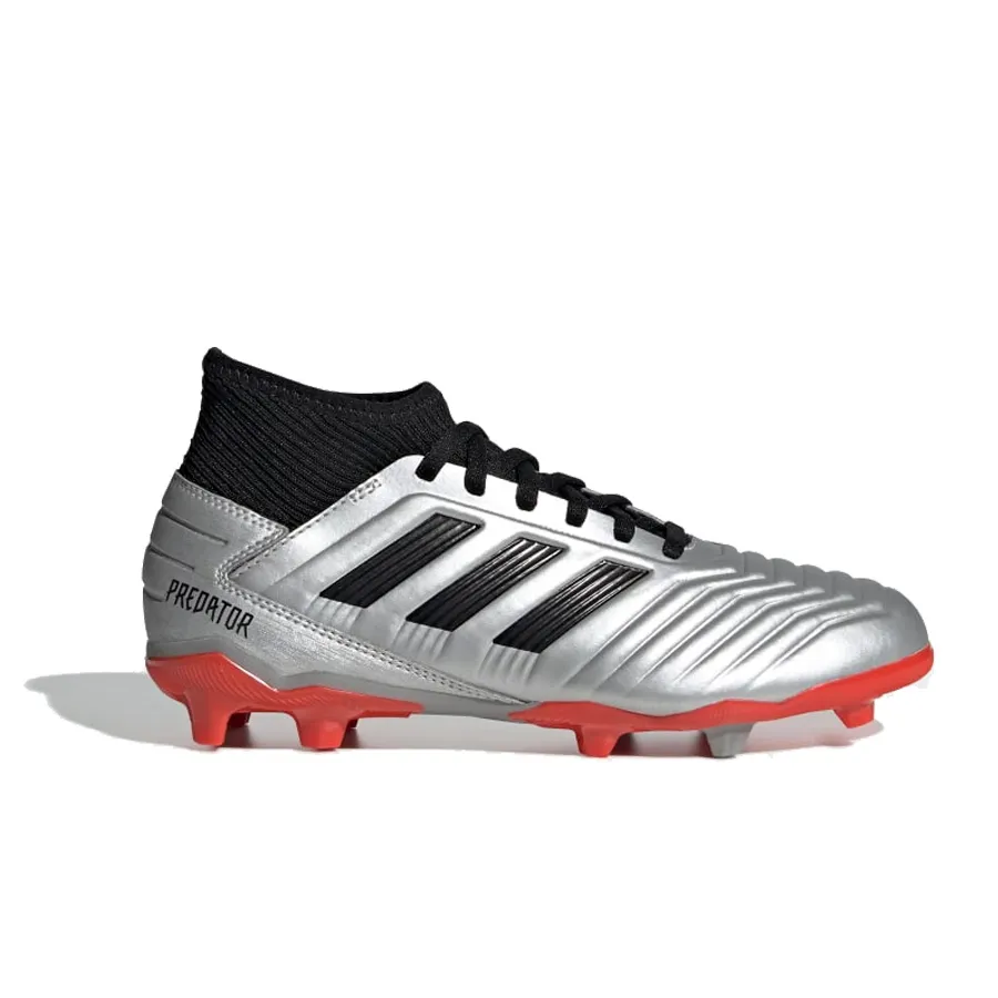 Imagen 4 de 6 de Botines adidas Predator 19.3 FG J-PLATA/NEGRO/ROJO