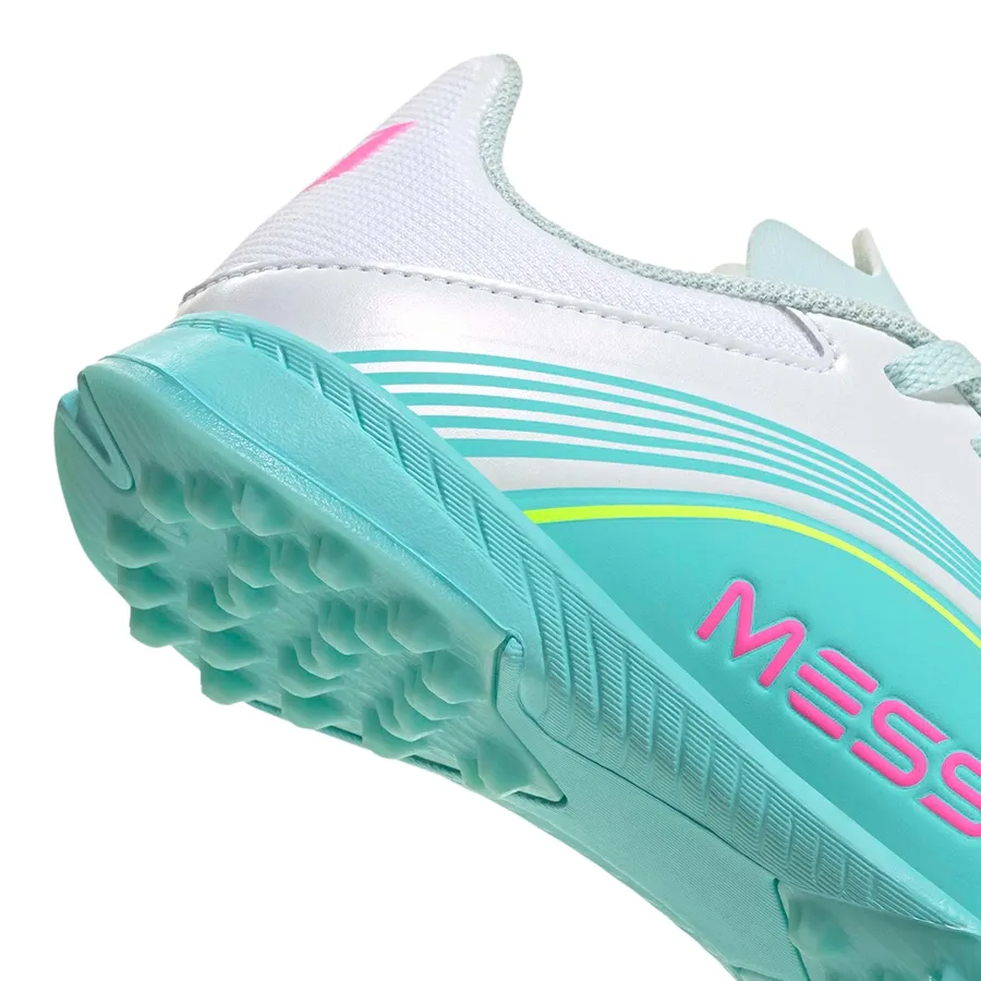 Imagen 6 de 7 de Botines adidas F50 Messi League Tf-BLANCO/TURQUESA/FUCSIA