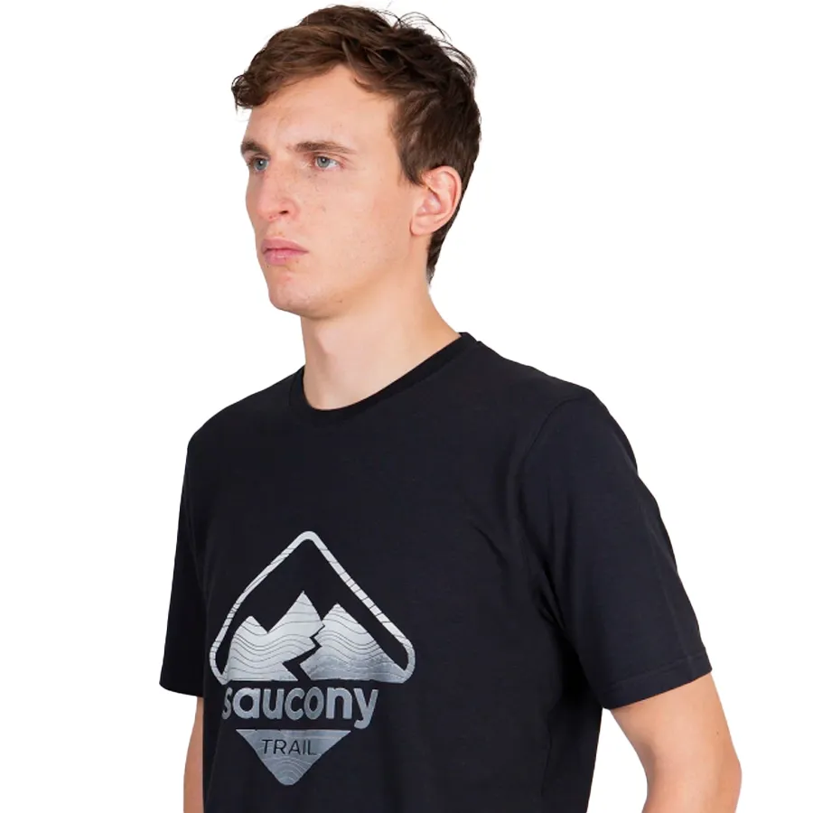 Imagen 2 de 5 de Remera Saucony Recovery Trail-NEGRO/GRIS
