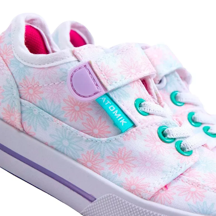 Imagen 4 de 5 de Zapatillas Atomik Skate Tokio 23-BLANCO/ROSA/TURQUESA