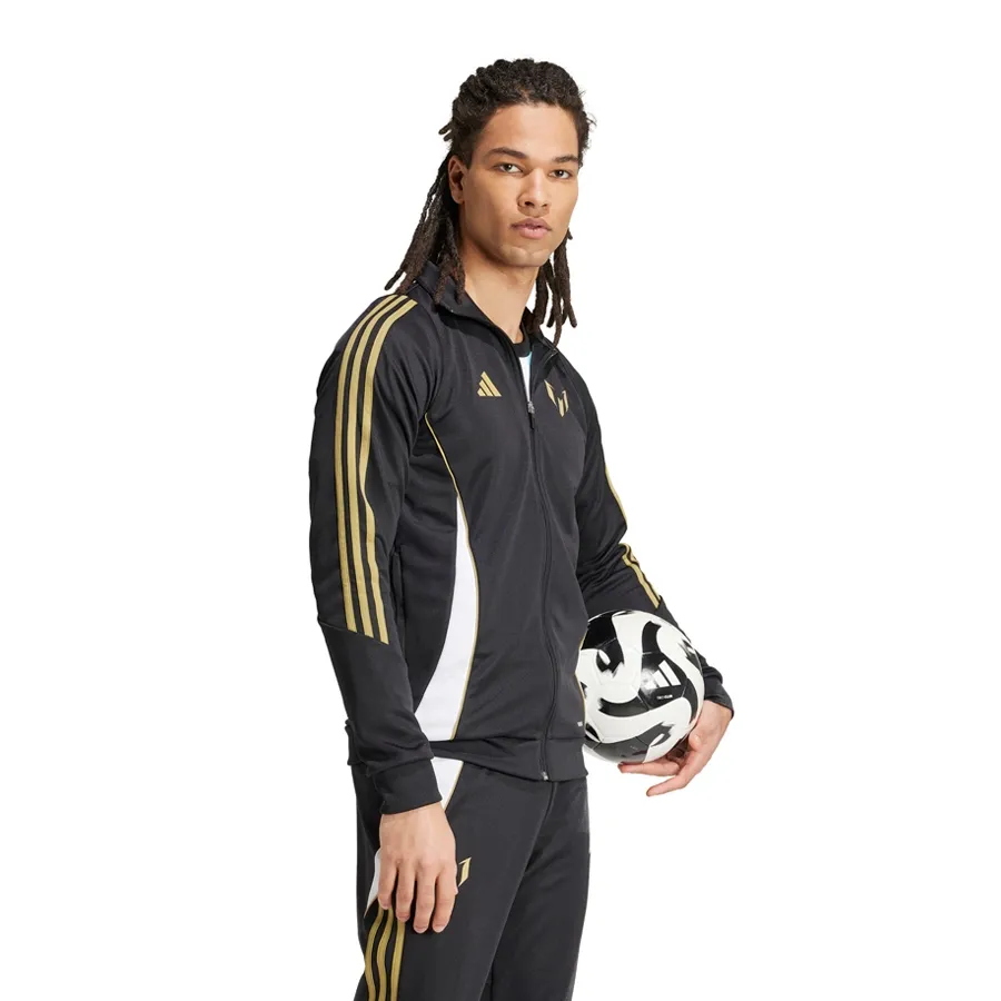 Imagen 1 de 6 de Campera adidas Deportiva Messi-NEGRO/DORADO/BLANCO