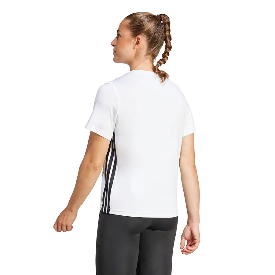 Imagen 1 de 4 de Remera adidas Train Essentials 3 Stripes Tee-BLANCO/NEGRO
