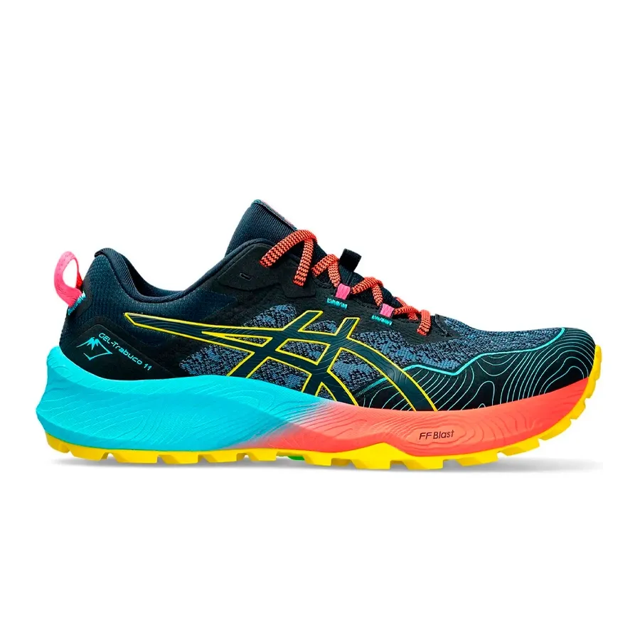 Imagen 0 de 6 de Zapatillas Asics Gel Trabuco 11-MARINO/AMARILLO/CELESTE