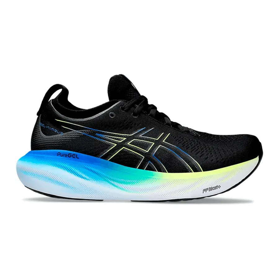 Imagen 0 de 6 de Zapatillas Asics Gel Nimbus 25-NEGRO/AZUL/AMARILLO