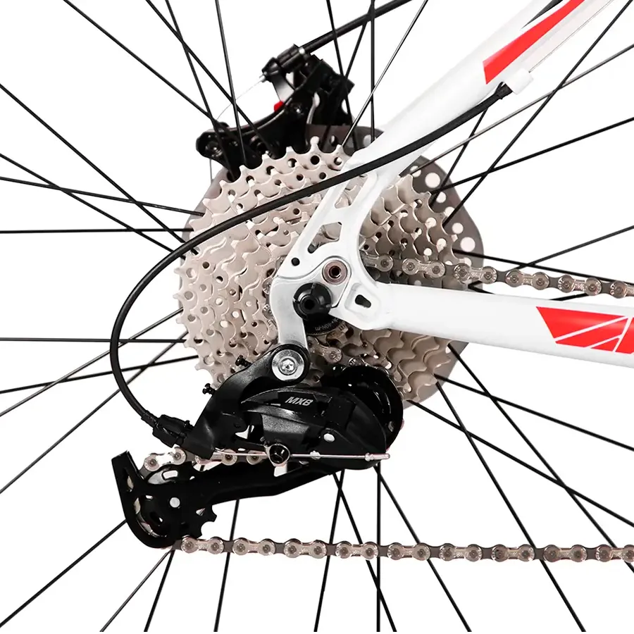 Imagen 6 de 7 de Bicicleta Mtb TopMega Thor Lite R29 24V-BLANCO/ROJO