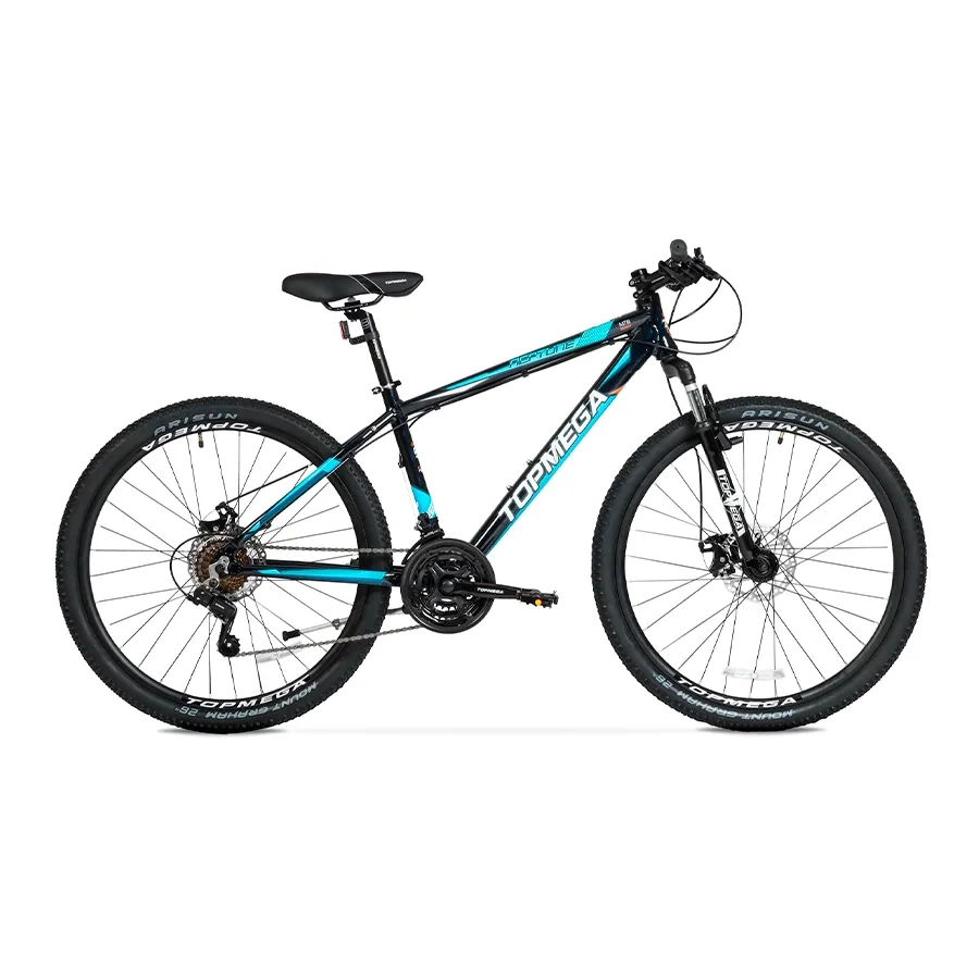 Imagen 0 de 8 de TopMega Mountain Bike Neptune R26 21vel-NEGRO/CELESTE/NARANJA
