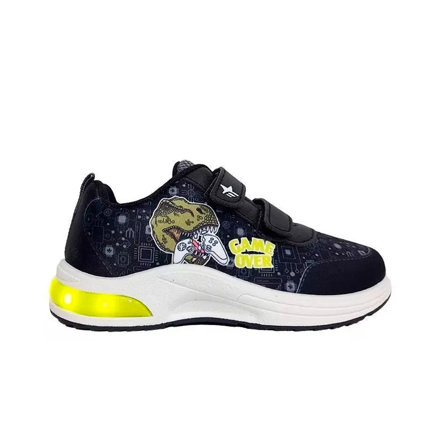 Imagen 0 de 5 de Zapatillas Footy Pop Dino C/Luz-NEGRO/VERDE/BLANCO