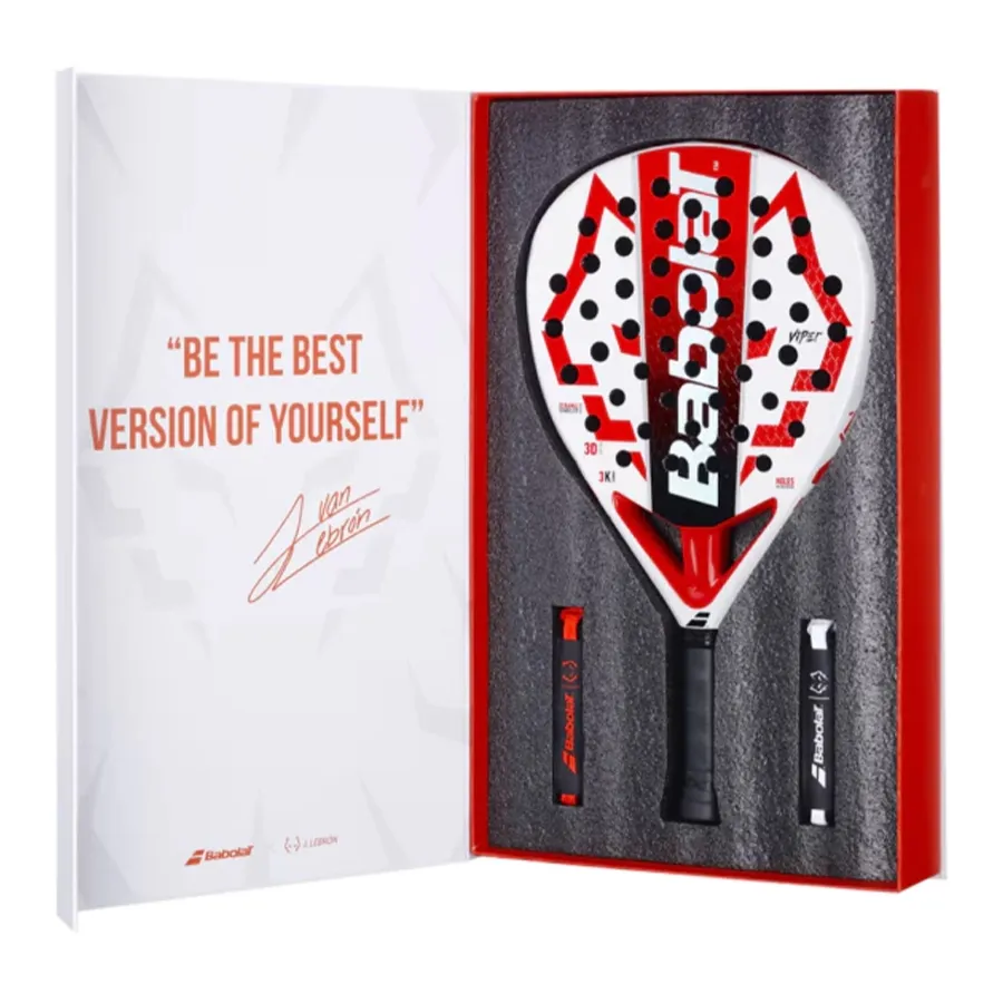 Imagen 2 de 6 de Paleta Babolat Technical Viper Juan Lebron 2.5-BLANCO/ROJO