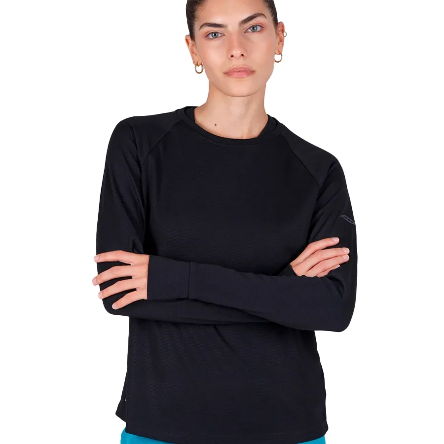 Imagen 0 de 2 de Buzo Saucony Thermal Top Triumph 3D Crew-NEGRO