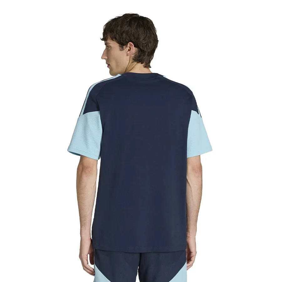 Imagen 1 de 5 de Remera adidas de entrenamiento tiro selección argentina 26-MARINO/BLANCO