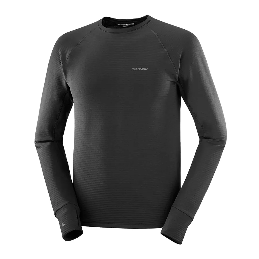 Imagen 2 de 4 de Remera Salomon Essential Lightwarm Cn-NEGRO